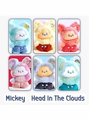 MINISO Disney Mickey Head in the Clouds Vinyl Plush Pendant